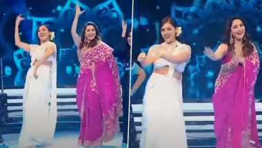 Madhuri Dixit and Neeti Mohan Groove to ‘Mera Piya Ghar Aaya’ on Sa Re Ga Ma Pa Stage (Watch Video)